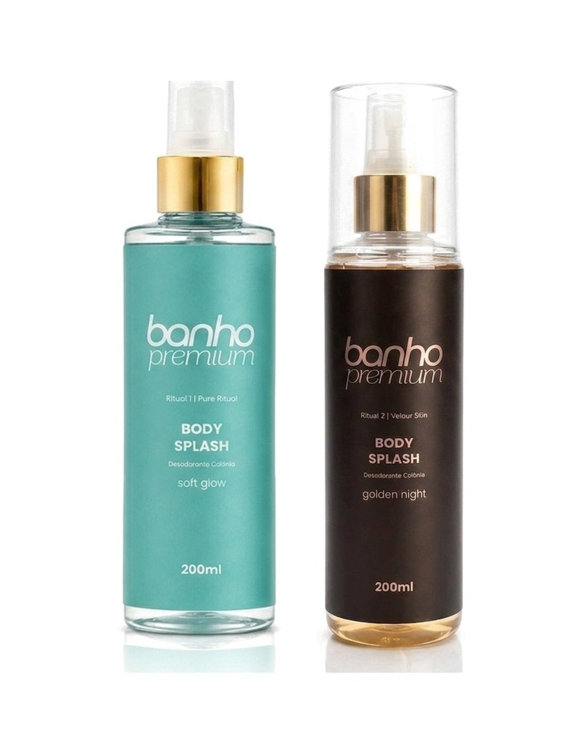 Kit Dupla Premium Body Splash Soft Glow e Golden Night